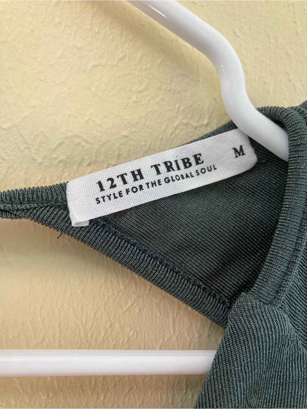 12th Tribe Grey Deep V Tie-Back Long Sleeve Top